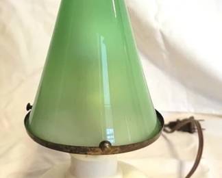 217 - Vintage Italian Glass Shade Lamp - 12" Tall You are buying a used as-is electric/electronic item. We do not guarantee all components are present, and if it is not expressly stated, it is untested.
