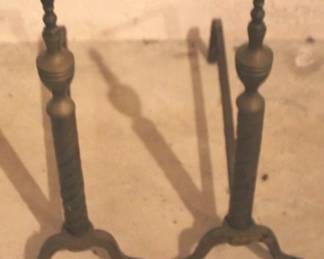 483 - Pair Andirons - 18" x 15"