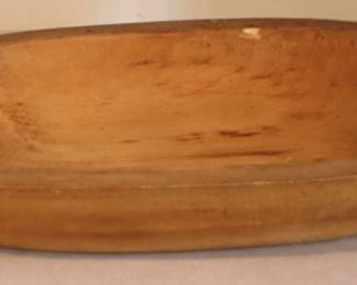 1037 - Vintage Wood Dough Bowl - 19" x 11"