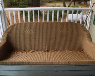 8 - Wicker Porch Swing - 21" x 60" x 32"
