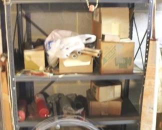 473 - Metal Shelf w / Contents - 68" x 36" x 20"