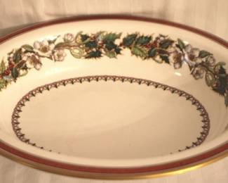 44 - Spode Christmas Rose Bowl - 2" x 9.5" x 8"