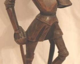 98 - Ouro Carved Wood Don Quixote Figure - 11.5" Tall Made in Spain
