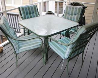 21 - Patio Table & 4 Chairs Table - 28" x 42" Chairs - 32" x 23" x 22"