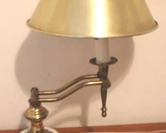 344 - Brass Lamp - 18" Tall You are buying a used as-is electric/electronic item. We do not guarantee all components are present, and if it is not expressly stated, it is untested.