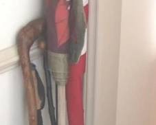115 - Lot of Flags & Assorted Walking Sticks