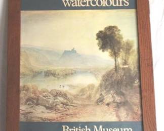 193 - Turner Watercolours Framed Poster 23.5" x 33.5"