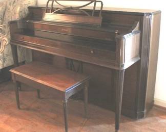 114 - Baldwin Acrosonic Piano w Piano Bench Piano: 62 x 26 x 41 Bench: 30 x 18 x 13.5