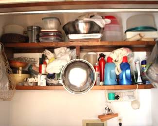 158 - Lot Assorted Items (2 shelves)