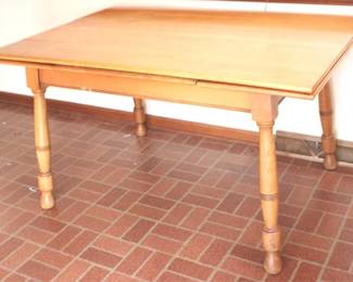 165 - Vintage Wood Draw Leaf Table 36" x 54" x 30"