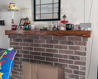 Oil lanterns, mantle decor