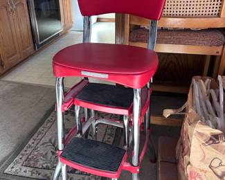 High chair, step stool