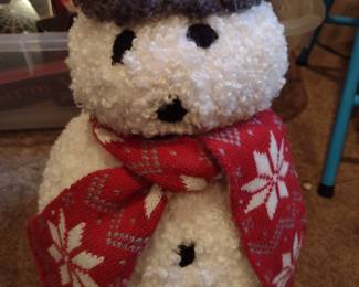 POTTERY BARN ARCHIE PLUSH SNOWMAN