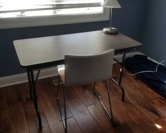 Folding table; chair