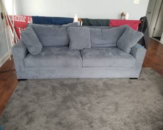 Crate & Barrel couch matches sectional sofa. Couch is 88" long x 42" deep