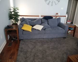 Crate & Barrel couch matches sectional sofa. Couch is 88" long x 42" deep