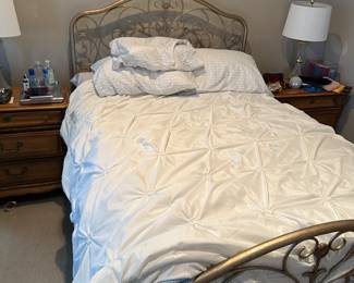 Full size metal headboard and mattress