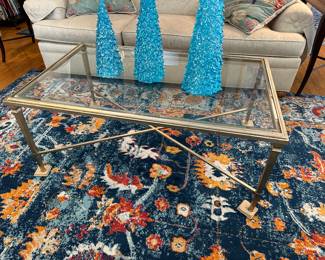 Glass top coffee table