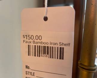 Faux Bamboo Iron Shelf