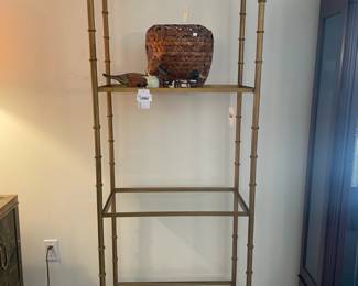 Faux Bamboo Iron Shelf, Boundary Waters Wooden Duck