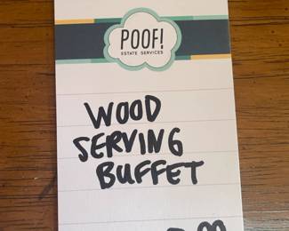 Wood serving buffet