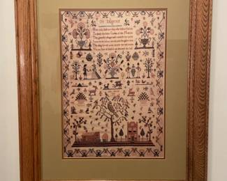 On Diligence Framed Cross Stitch