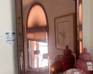 Pink Glass Mirror