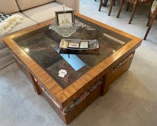 Drexel Cocktail Table with Ottomans