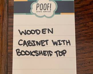Wooden cabinet with bookshelf top