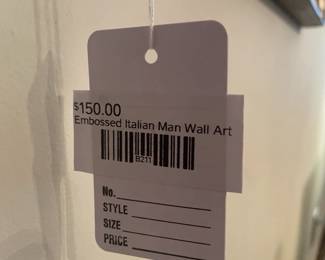 Embossed Italian Man Wall Art