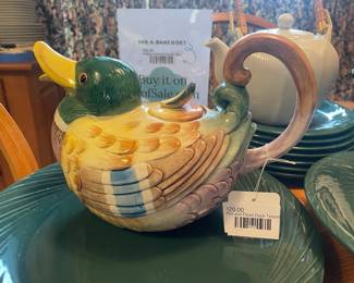 Fitz and Floyd Duck Teapot