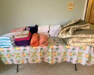 Bath and Beach Towels and several comforters 