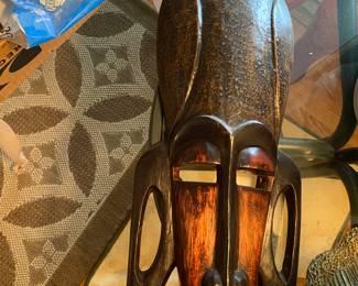 Hand carved mask made in Ghana