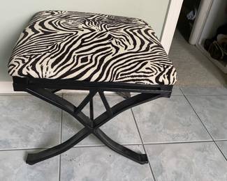 Zebra design vanity stool
