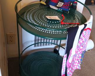 vintage green metal table
