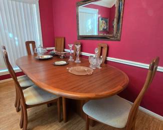 Teak dining set by Ansager Mobler of Denmark.