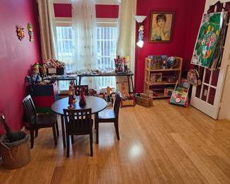 Playroom with collectibles and toys