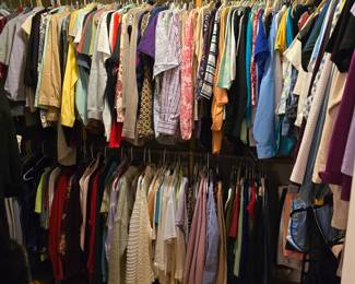 full closets - clothes and shoes