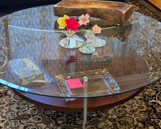 glass top coffee table