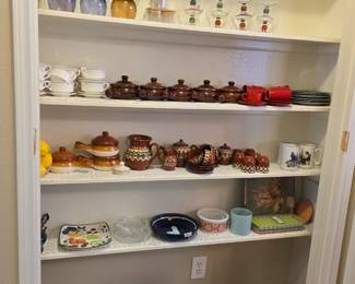 colorful goblets - large and small, stoneware, baskets and more!