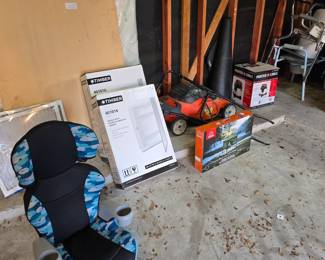 car seat, medicine cabinets (NIB)