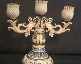 enameled and bejeweled candelabra