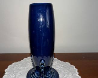 Fiesta Ware Cobalt Blue Bud Vase Pristine Condition 6” h.    