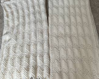 Crocheted afghan throw blankets