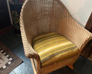 Child wicker rocker rocking chair 