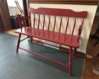 Red Deacon’s  Bench - Hallway Bench - Farmhouse 