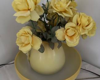 Yellow Pitcher and Bowl 