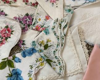 Vintage linens handkerchiefs