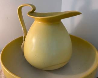 Royal Doulton Stoneware Pitcher Bowl signed 