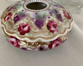 Hand Painted Nippon Hair Receiver  